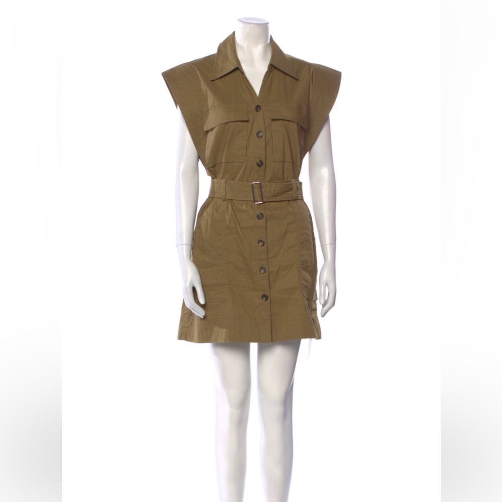 **SOLD** ALC Tan Sleeveless Collared Mini Dress